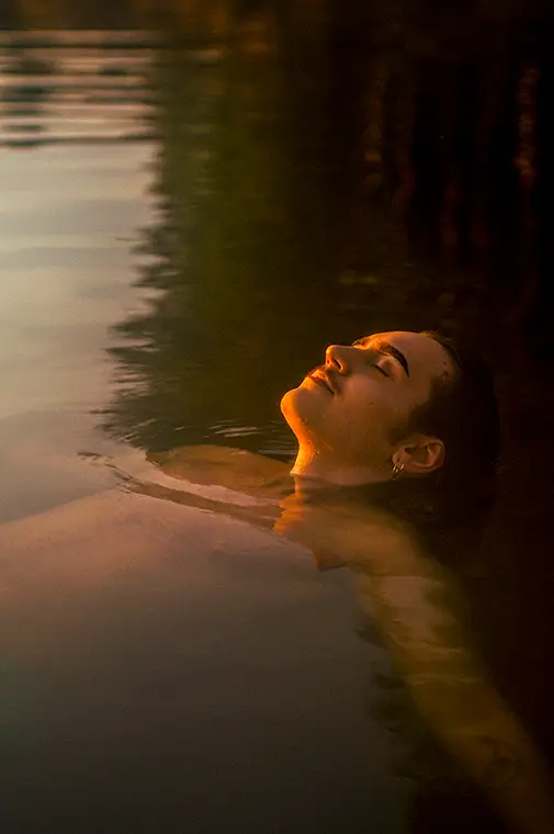 Sunset swim